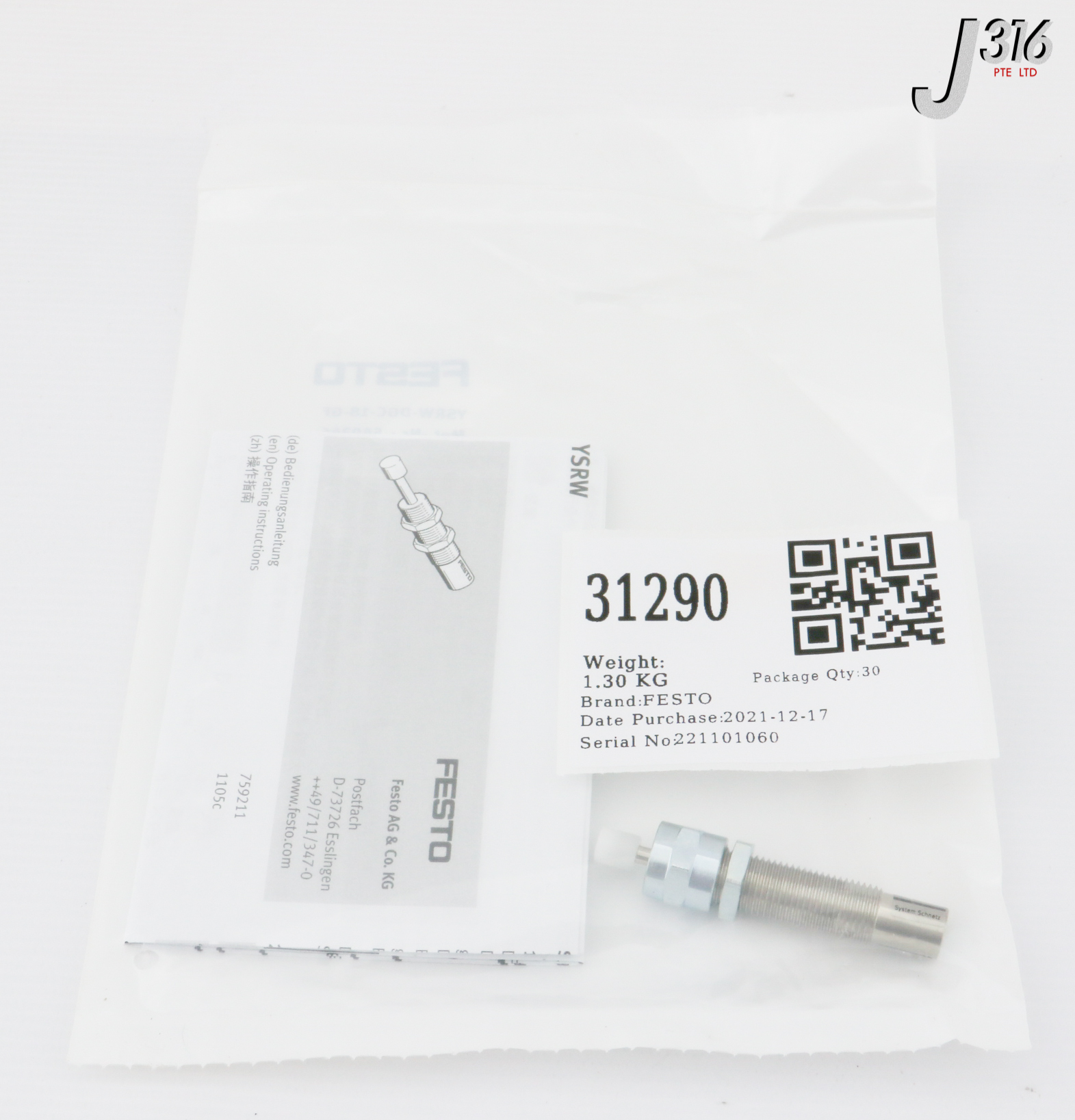 31290 FESTO SHOCK ABSORBER, 540346 (NEW) YSRW-DGC-18-GF | eBay UK
